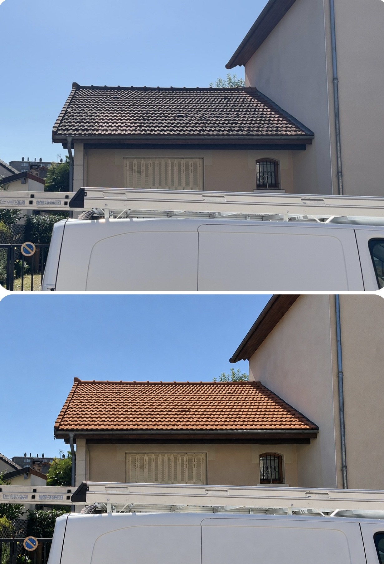 Avant et après traitement hydrofuge